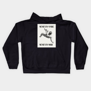 memento mori, art greek, latin phrase Kids Hoodie